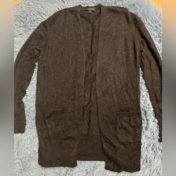 Banana Republic Chocolate Dark Brown Alpaca Cardigan NWOT Size S - Picture 1 of 5